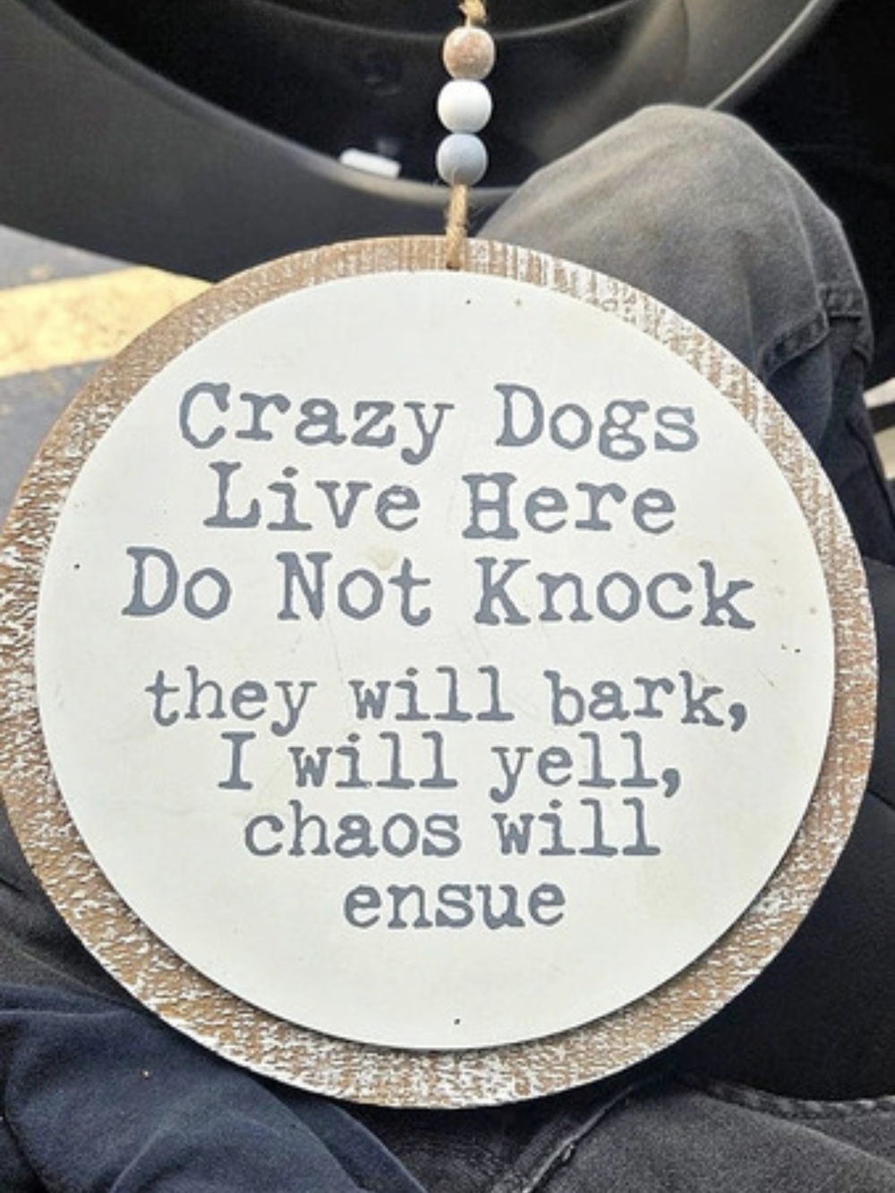 Collins Circular Crazy Dogs Wall Sign Decor